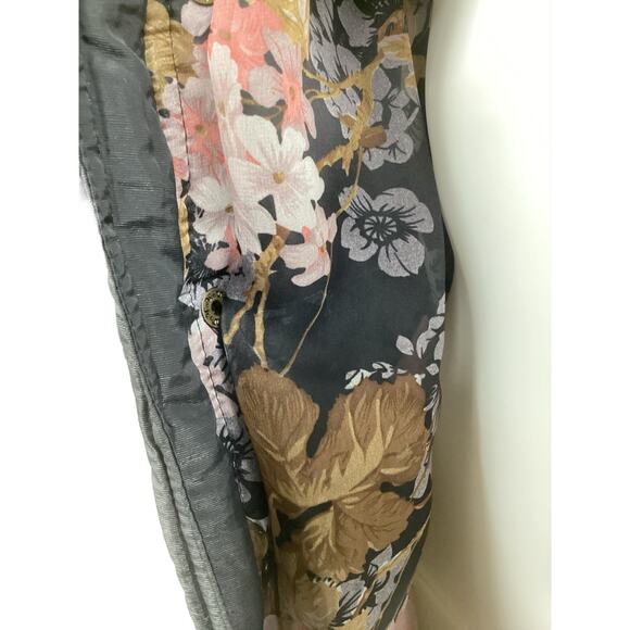 We The Free Free People Coat Women’s SZ S Beautiful Floral Lining Pockets Black - Picture 5 of 8